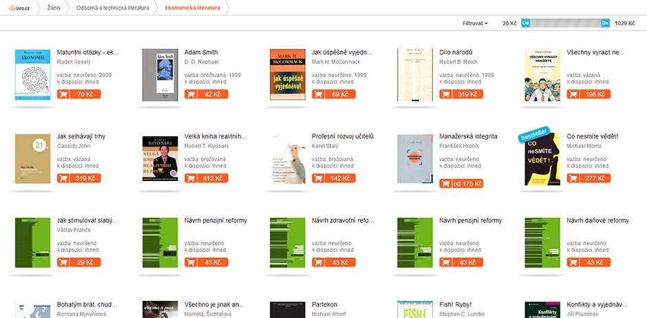 Livro.cz - kategorie